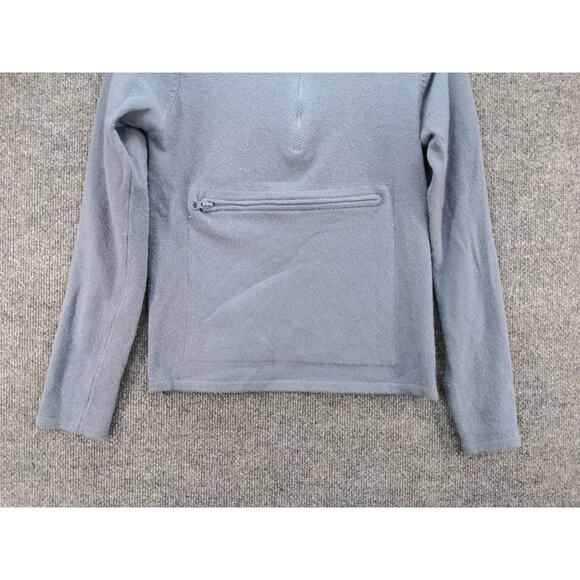 ESprit Girl's 85% Lambswool 1/4 Zip Pullover Sweater Size M Blue Zip Pocket - Picture 4 of 9